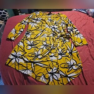 Alfani Yellow Floral Blouse